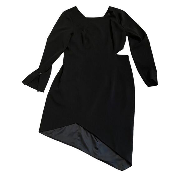Jay Godfrey Black Asymmetrical Cutout Dress Size 12 - Picture 4 of 6